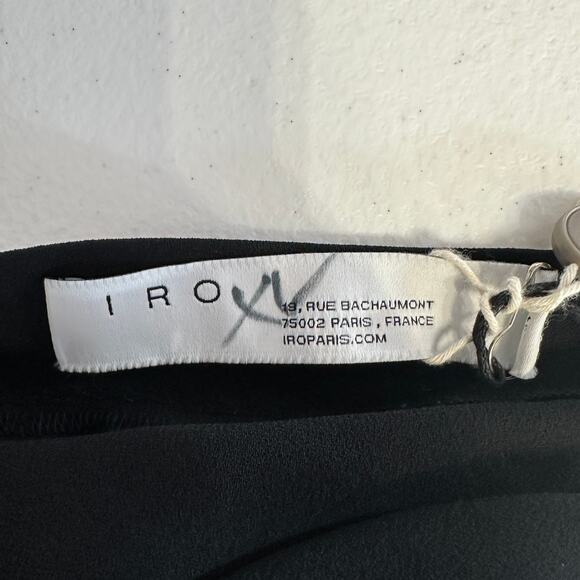 Iro Dress Womens EU 34/XXS Black Ferila Asymmetrical One Shoulder Ruched Formal - Picture 7 of 11